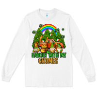 White hangin with my gnomes with rainbow Long Sleeve Tee - AdoDesignShop