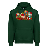 Forest Green Lady of Guadalupe Coffee Cups Urban Hoodie - texasbilliewilder