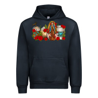 Navy Lady of Guadalupe Coffee Cups Urban Hoodie - texasbilliewilder