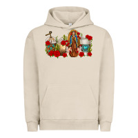 Pigment French Oak Lady of Guadalupe Coffee Cups Urban Hoodie - texasbilliewilder