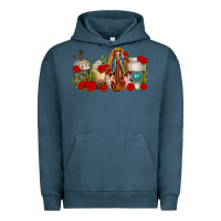 Pigment Midnight Navy Lady of Guadalupe Coffee Cups Urban Hoodie - texasbilliewilder