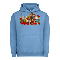 Pigment Pebble Blue Lady of Guadalupe Coffee Cups Urban Hoodie - texasbilliewilder