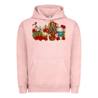 Pigment Salmon Lady of Guadalupe Coffee Cups Urban Hoodie - texasbilliewilder