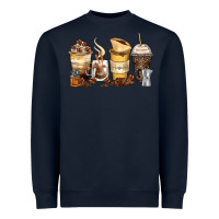 Navy coffee cups Heavyweight Sweatshirt - Zillion Design Studio