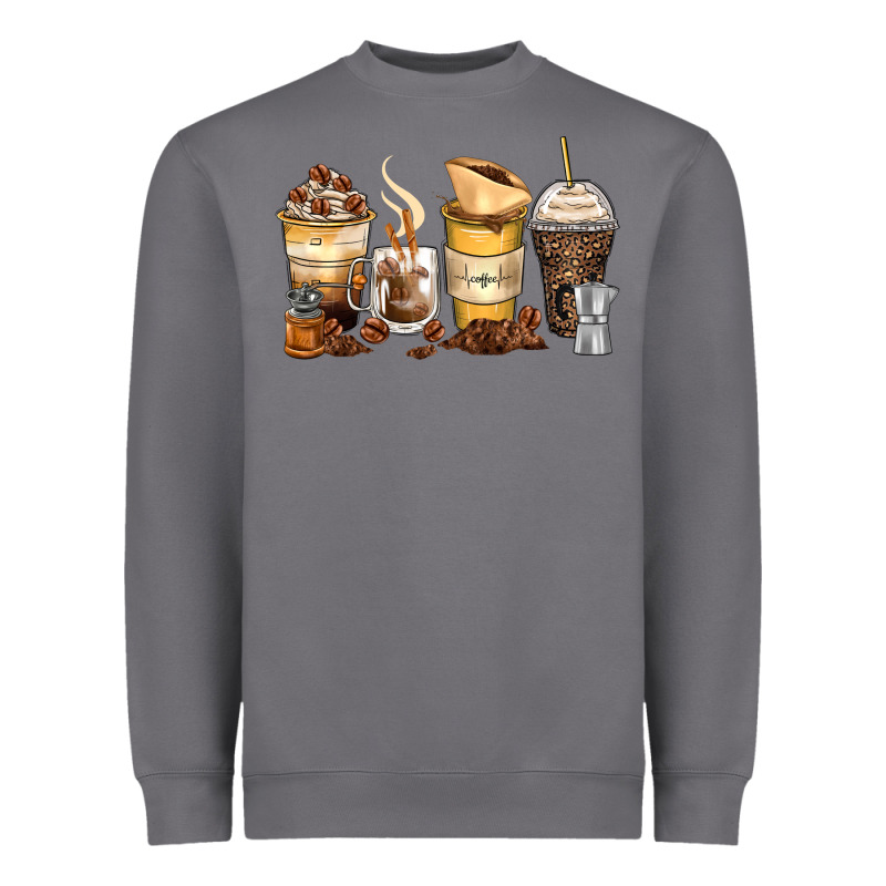 Coffee Cups Heavyweight Sweatshirt by Zillion Design Studio | Teevron