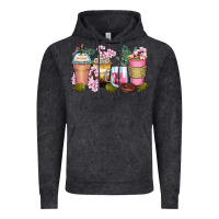 Vintage Black flowers coffee cups Vintage Hoodie - Zillion Design Studio