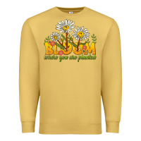 Antique Gold bloom where you are planted Premium Sweatshirt - NancyCooperArtShop