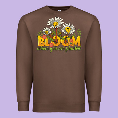 Bloom Where You Are Planted Premium Sweatshirt Designed By Nancycooperartshop