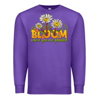 Purple bloom where you are planted Premium Sweatshirt - NancyCooperArtShop