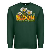 Sports Green bloom where you are planted Premium Sweatshirt - NancyCooperArtShop