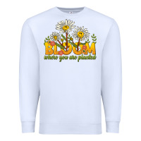 White bloom where you are planted Premium Sweatshirt - NancyCooperArtShop