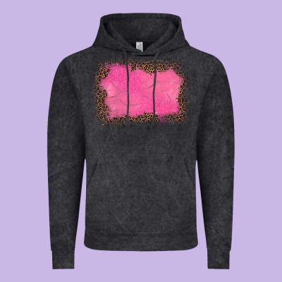 Gemstone Pink Leopard Background Vintage Hoodie Designed By Jahusdesignshop