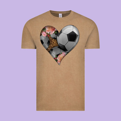 Western Soccer Heart Vintage Tee Designed By Hra Design Shop