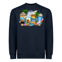 Navy cruise life coffee cups Heavyweight Sweatshirt - Zillion Design Studio