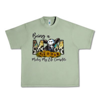 Oil Green being a mom makes my life complate Urban Heavy Tee - CowhideDigitalArt