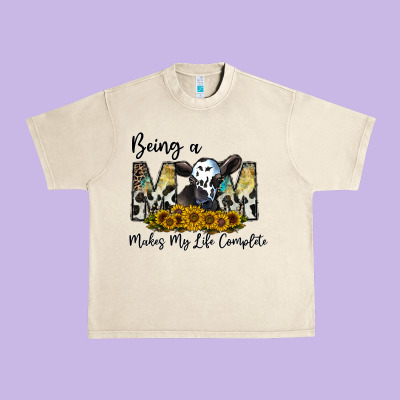 Being A Mom Makes My Life Complate Urban Heavy Tee Designed By Cowhidedigitalart