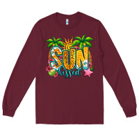 Burgundy sun kissed summer Long Sleeve Tee - Jasminsmagicworld