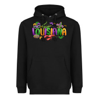 Black mardi gras louisiana Heavyweight Hoodie - MaliasSmallBusiness