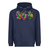 Navy mardi gras louisiana Heavyweight Hoodie - MaliasSmallBusiness