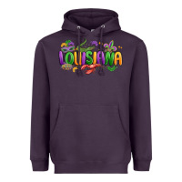Plum mardi gras louisiana Heavyweight Hoodie - MaliasSmallBusiness