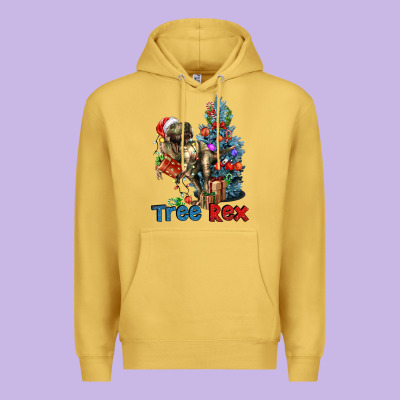 Tree Rex T-rex Premium Hoodie Designed By Lillyallendesigns