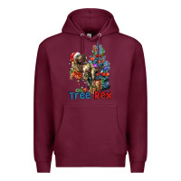 Burgundy Tree Rex T-Rex Premium Hoodie - LillyAllenDesigns