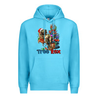 Ocean Blue Tree Rex T-Rex Premium Hoodie - LillyAllenDesigns