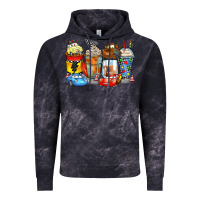Cloud Black cartoon characters coffee cups Vintage Hoodie - Zillion Design Studio
