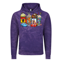 Cloud Purple cartoon characters coffee cups Vintage Hoodie - Zillion Design Studio