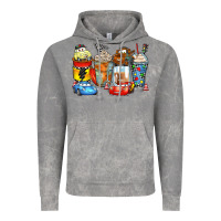 Cloud Rock cartoon characters coffee cups Vintage Hoodie - Zillion Design Studio
