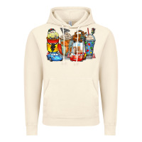 Vintage Artic cartoon characters coffee cups Vintage Hoodie - Zillion Design Studio