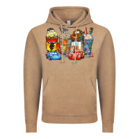 Vintage Coffee cartoon characters coffee cups Vintage Hoodie - Zillion Design Studio