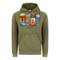 Vintage Olive cartoon characters coffee cups Vintage Hoodie - Zillion Design Studio