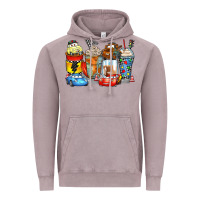 Vintage Zinc cartoon characters coffee cups Vintage Hoodie - Zillion Design Studio