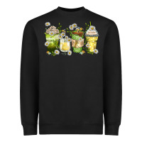 Black daisy coffee cups Heavyweight Sweatshirt - Zillion Design Studio