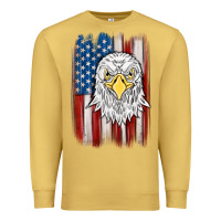 Antique Gold American flag eagle Premium Sweatshirt - MaliasSmallBusiness
