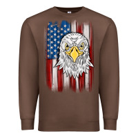 Chestnut American flag eagle Premium Sweatshirt - MaliasSmallBusiness