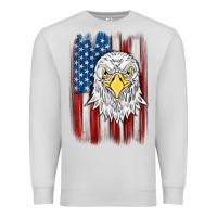 Dove Grey American flag eagle Premium Sweatshirt - MaliasSmallBusiness