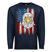 Navy American flag eagle Premium Sweatshirt - MaliasSmallBusiness