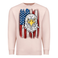 Pale Pink American flag eagle Premium Sweatshirt - MaliasSmallBusiness