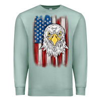 Seafoam American flag eagle Premium Sweatshirt - MaliasSmallBusiness