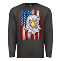 Smoke American flag eagle Premium Sweatshirt - MaliasSmallBusiness