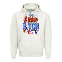Oatmeal Heather boom bitch get out the way Zipper Hoodie - NancyCooperArtShop