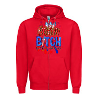Red boom bitch get out the way Zipper Hoodie - NancyCooperArtShop