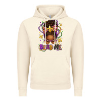 Vintage Artic bead me mardi gras afro messy bun Vintage Hoodie - texasbilliewilder