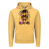 Vintage Mustard bead me mardi gras afro messy bun Vintage Hoodie - texasbilliewilder