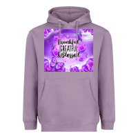 Lavender thankful greatful blessed Heavyweight Hoodie - NancyCooperArtShop