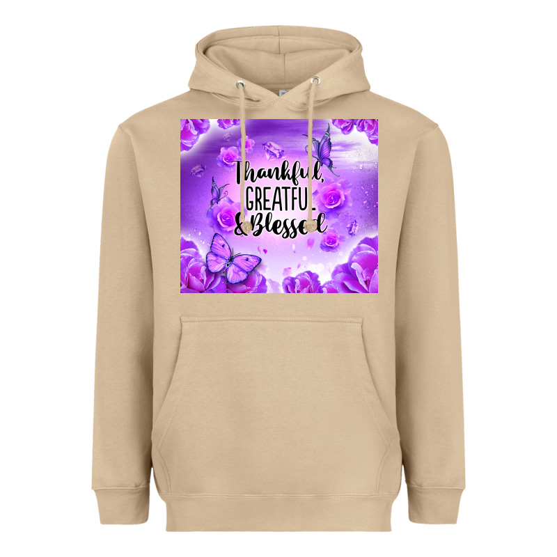 Thankful Greatful Blessed Heavyweight Hoodie by NancyCooperArtShop | Teevron