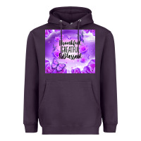 Plum thankful greatful blessed Heavyweight Hoodie - NancyCooperArtShop