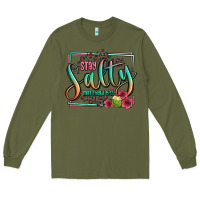 Army Green stay salty matthew 5 13 summer Long Sleeve Tee - Jasminsmagicworld